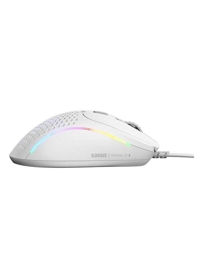 جلوريوس - Gaming Model D 2 RGB Wired Gaming Mouse - Matte White - Image 1