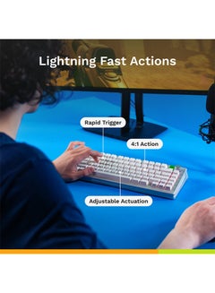 جلوريوس GMMK 3 PRO HE Gaming Keyboard - Rapid Trigger, Hall Effect, 8K Polling, Hot-Swappable, 65% Compact, Modular Aluminum (Silver)  - Image 5
