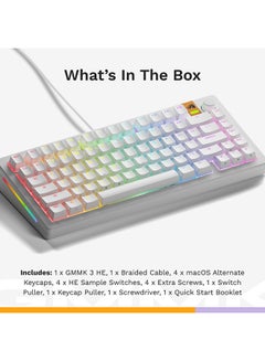 جلوريوس GMMK 3 PRO HE Gaming Keyboard - Rapid Trigger, Hall Effect, 8K Polling, Hot-Swappable, 65% Compact, Modular Aluminum (Silver)  - Image 4