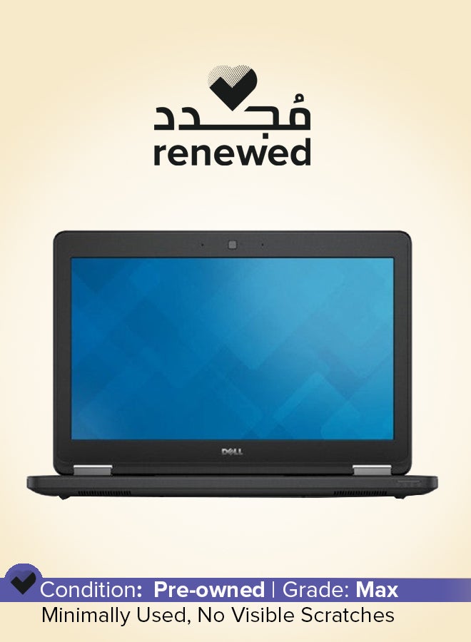 Renewed - Latitude E5250 With 12.5-Inch Display,Core i5/5th Gen/Dual Core/8GB RAM128GB SSD/Intel HD Graphics/Windows 10 Pro English Black