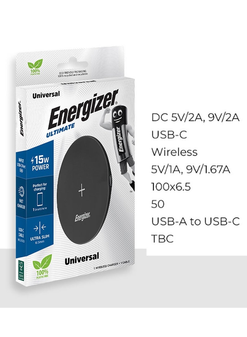 Energizer 15W Qi Wireless Charging Pad A15W – Fast, Sleek, and Reliable Charging Solution Black  - Image 4