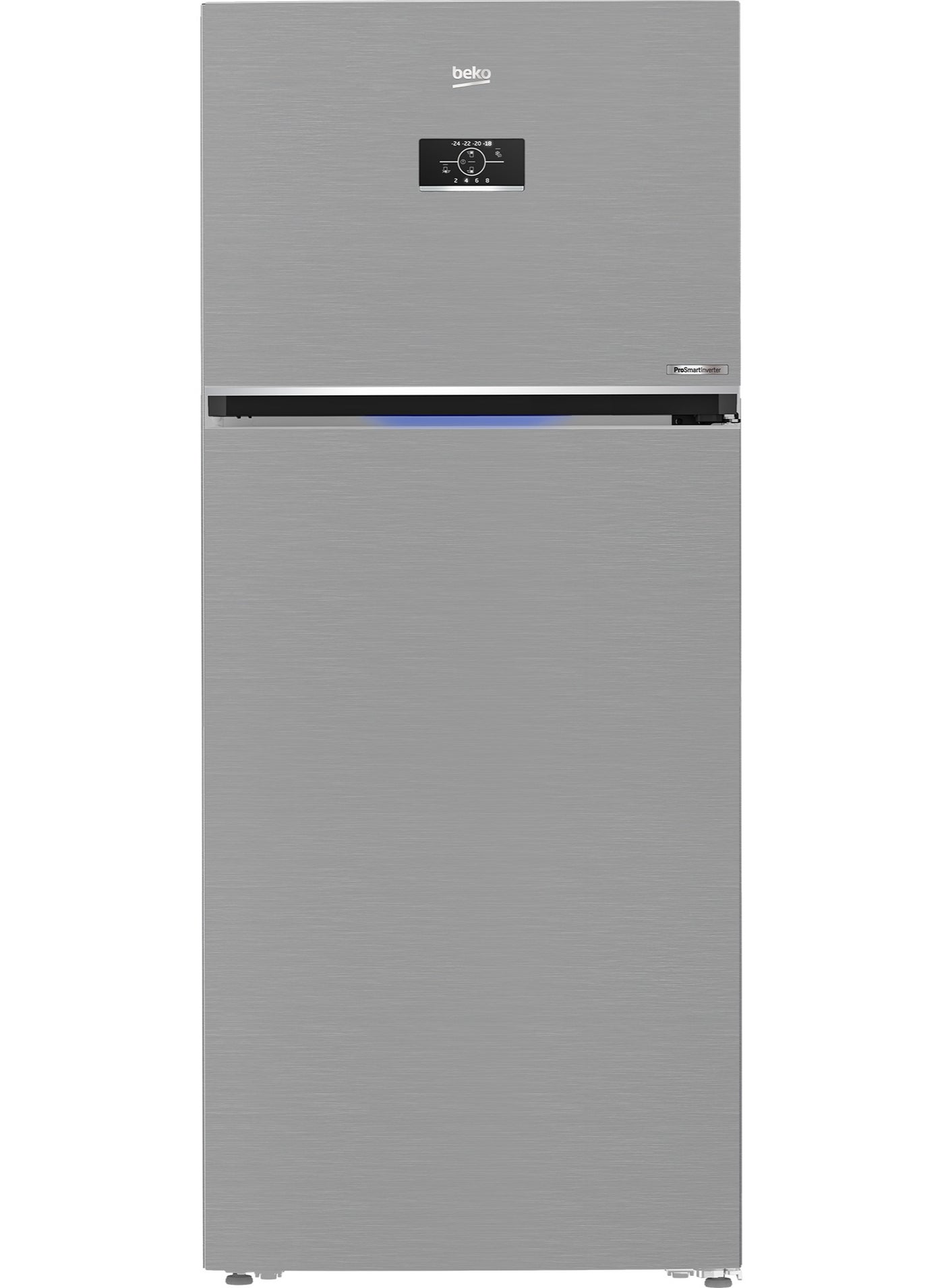 NeoFrost Top Freezer Refrigerator - 406 Liters - ProSmart Inverter Motor - Harvest Fresh Technology - Dairy Compartment - Digital Touch Control Tact Display RDNE455M20XBIDS Silver ( Prinpia)