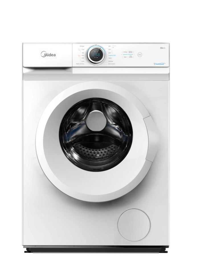 مديا Midea Automatic Washing Machine, Front Load, 8 kg, Washing, 5 kg, Drying, 15 Program, 800 W MF100D80/W-SA White