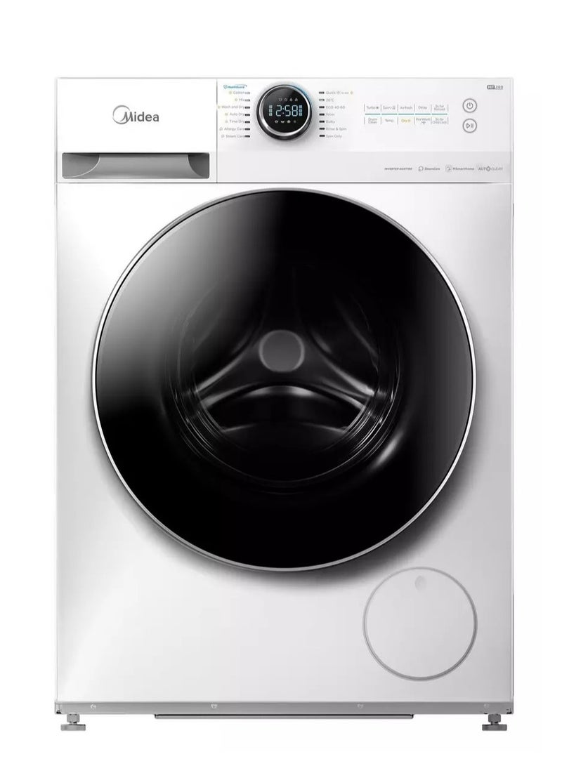 مديا - Midea Front Load Automatic Washing Machine, 12 Kg, Drying 8 Kg, Wi-Fi - 900 W MF200D120W/W-SA White - Image 1