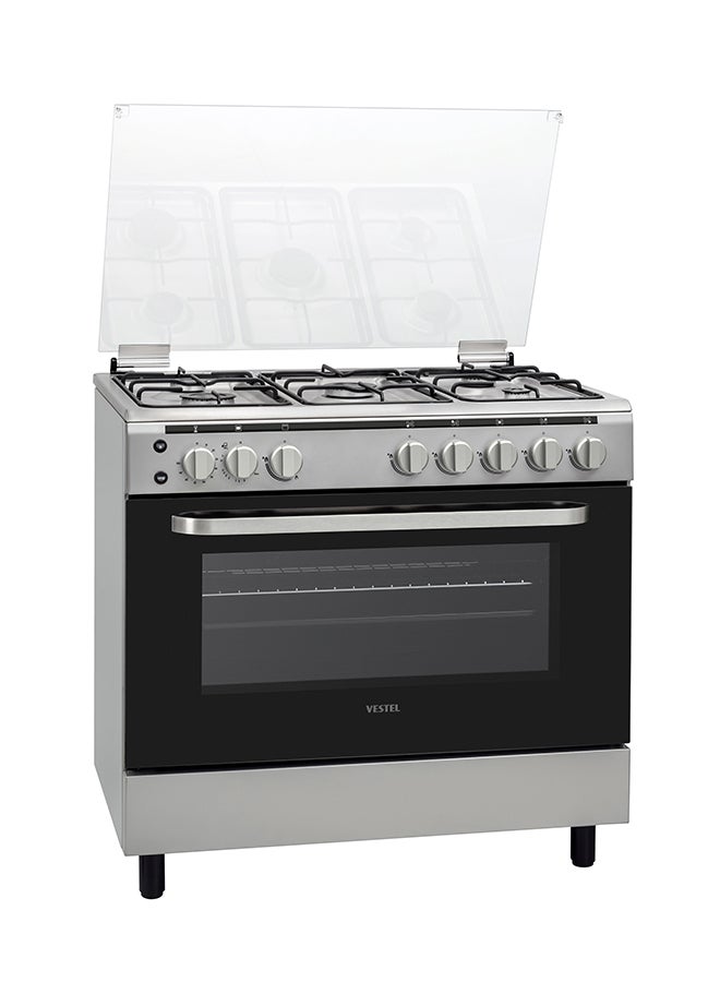 VESTEL Vestel Gas Oven 60x90, Light Grate FG9E5086NX FG9E5086NX Sliver  - Image 1
