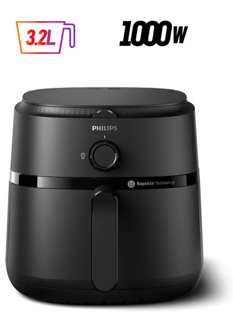 Airfryer Compact - Analogue, 12 Cooking Functions, Rapid Air Technology, 3.2 L 1300 W NA110/09 Black