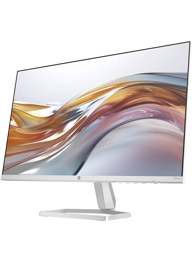 HP - Series 5 524SW Monitor, 24" FHD IPS Display, 100Hz Refresh Rate, 5ms (GtG with Overdrive) Response Time, Tilt Adjustable, 3-Sided Micro-Edge Bezel, 16.7m White/Silver - Image 1
