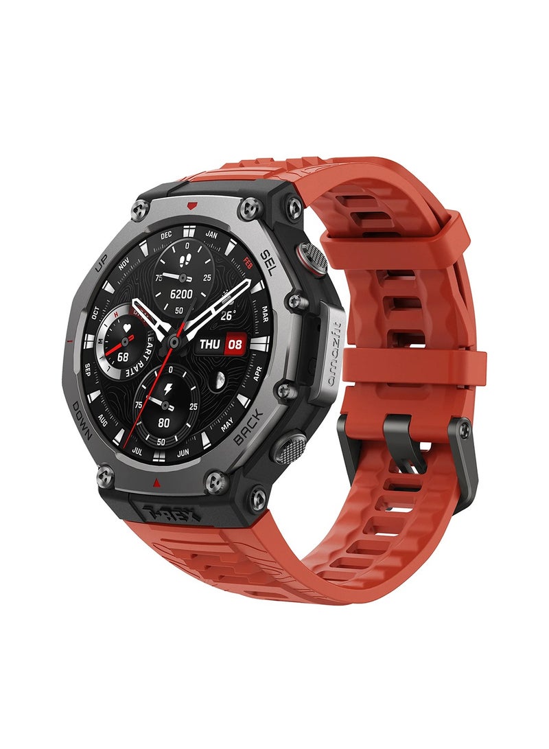 أمازفيت - T-Rex 3 Premium Outdoor Gps Smartwatch Lava Orange - Image 1