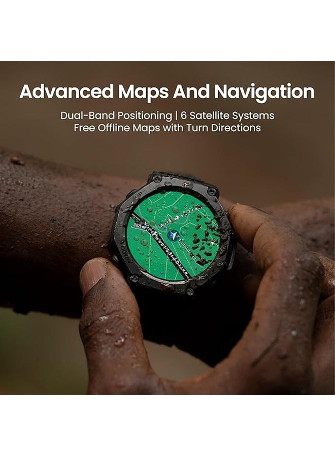 أمازفيت - T-Rex 3 Premium Outdoor Gps Smartwatch Lava Orange - Image 1