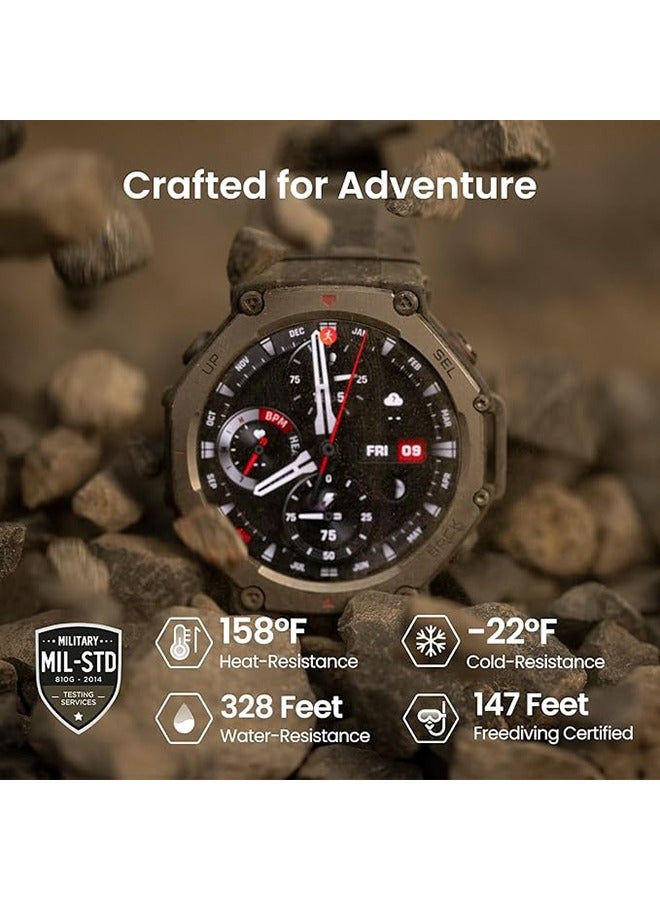 أمازفيت - T-Rex 3 Premium Outdoor Gps Smartwatch Lava Orange - Image 1