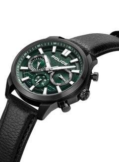 POLICE Men's Rangy Watch With Black Leather Strap 44 Mm 5 Atm  - Image 2