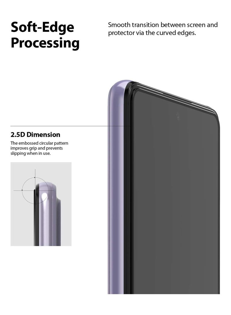 Ringke Ringke Full Coverage Tempered Glass Screen Protector Compatible with Samsung Galaxy A52 /A52 5G /A52s 5G Premium Glass Film Protection Clear  - Image 5