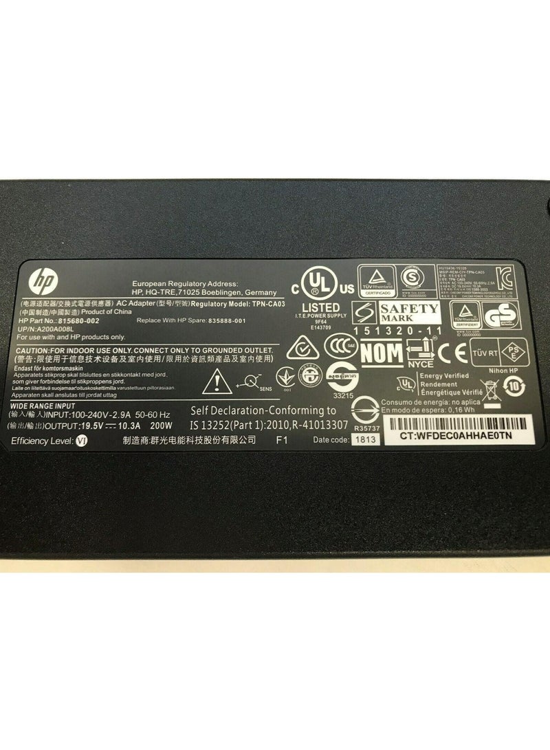 HP Original 200W Ac Charger (19.5V 10.3A)  Fit For Victus 16 15 Omen 15 17 Pavilion Gaming 15 16 Black  - Image 5