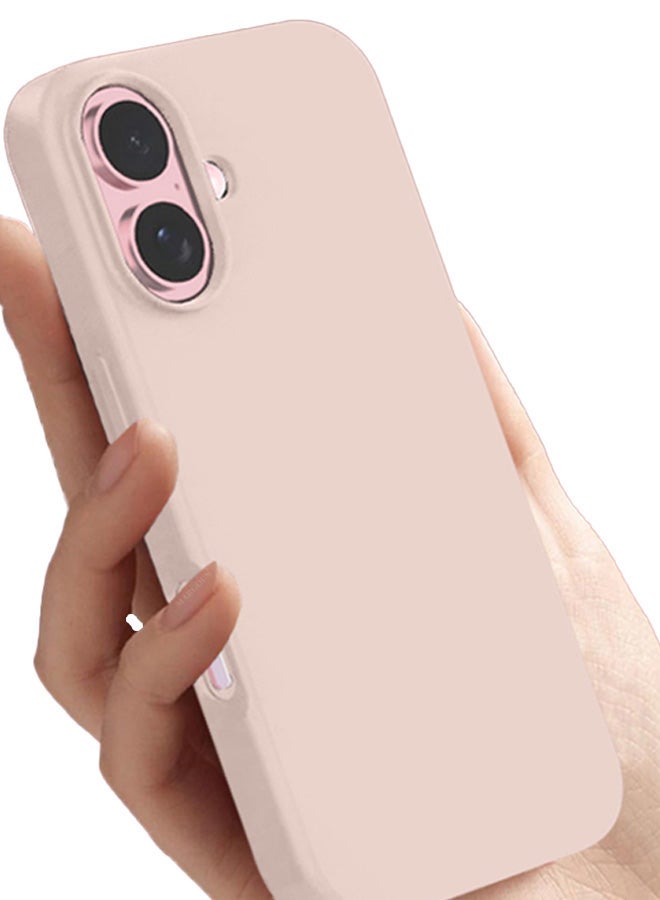 مارجون (for iPhone 16) 2 Pack Case and Screen Protector, Slim Silicone Case, Full Covered Anti Scratch Shockproof Protective Cover Baby Pink - Image 4