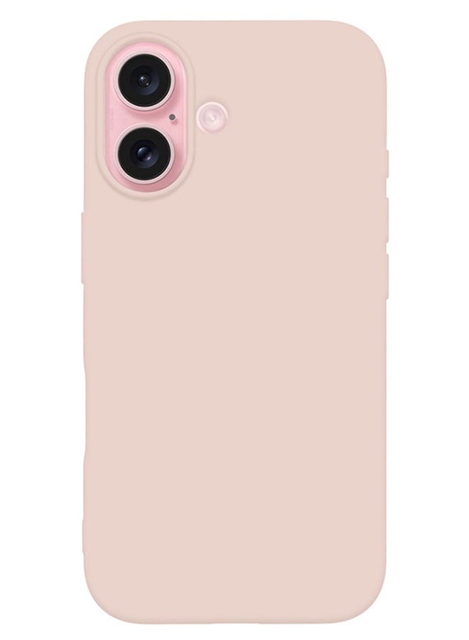 MARGOUN Silicone Case Cover for Apple iPhone 16, Liquid Gel Soft Ultra Slim Shockproof Back Case Cover Full Body Protection  - Baby Pink - Image 4