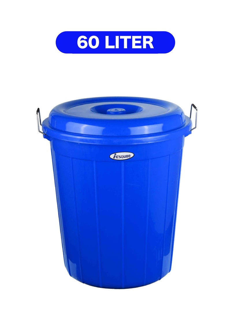 Esqube Drum Bucket With Lid 60L Blue