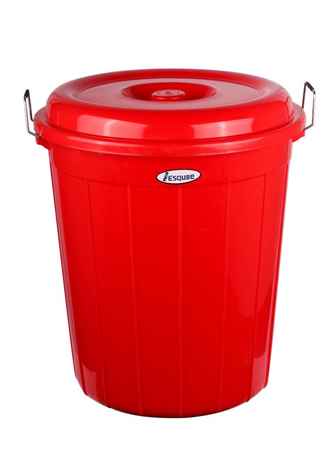 Esqube Drum Bucket With Lid 50L Red