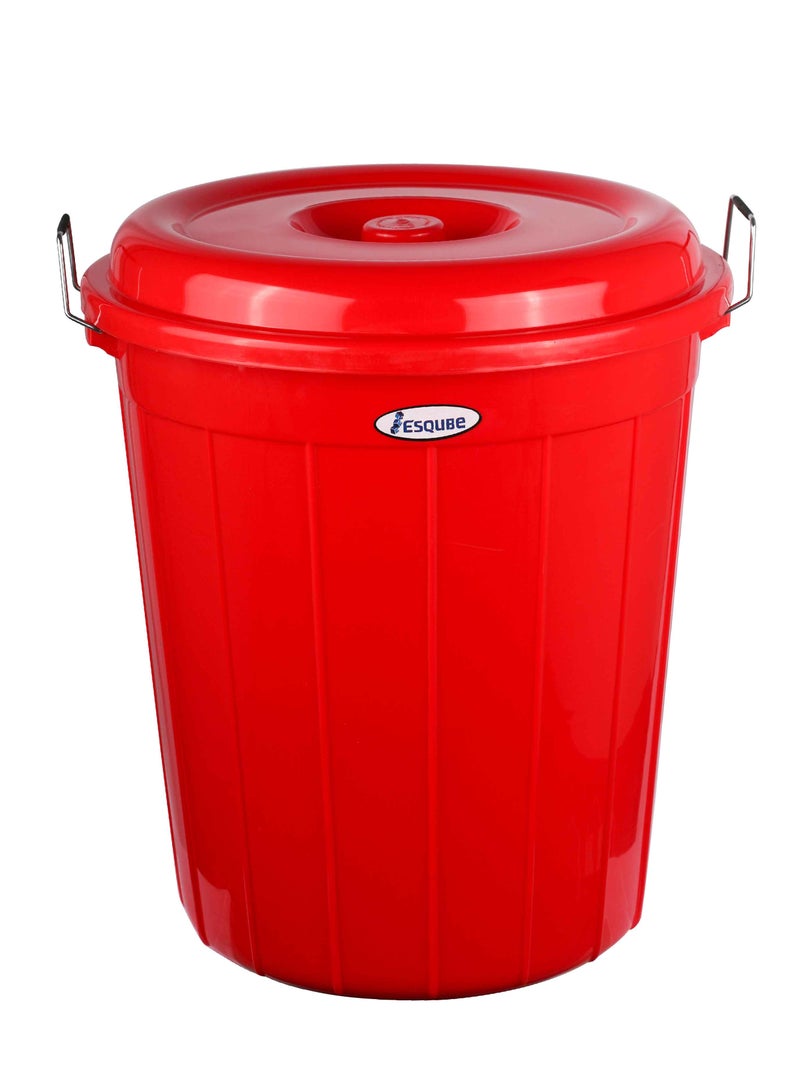 Esqube Drum Bucket With Lid 50L Red