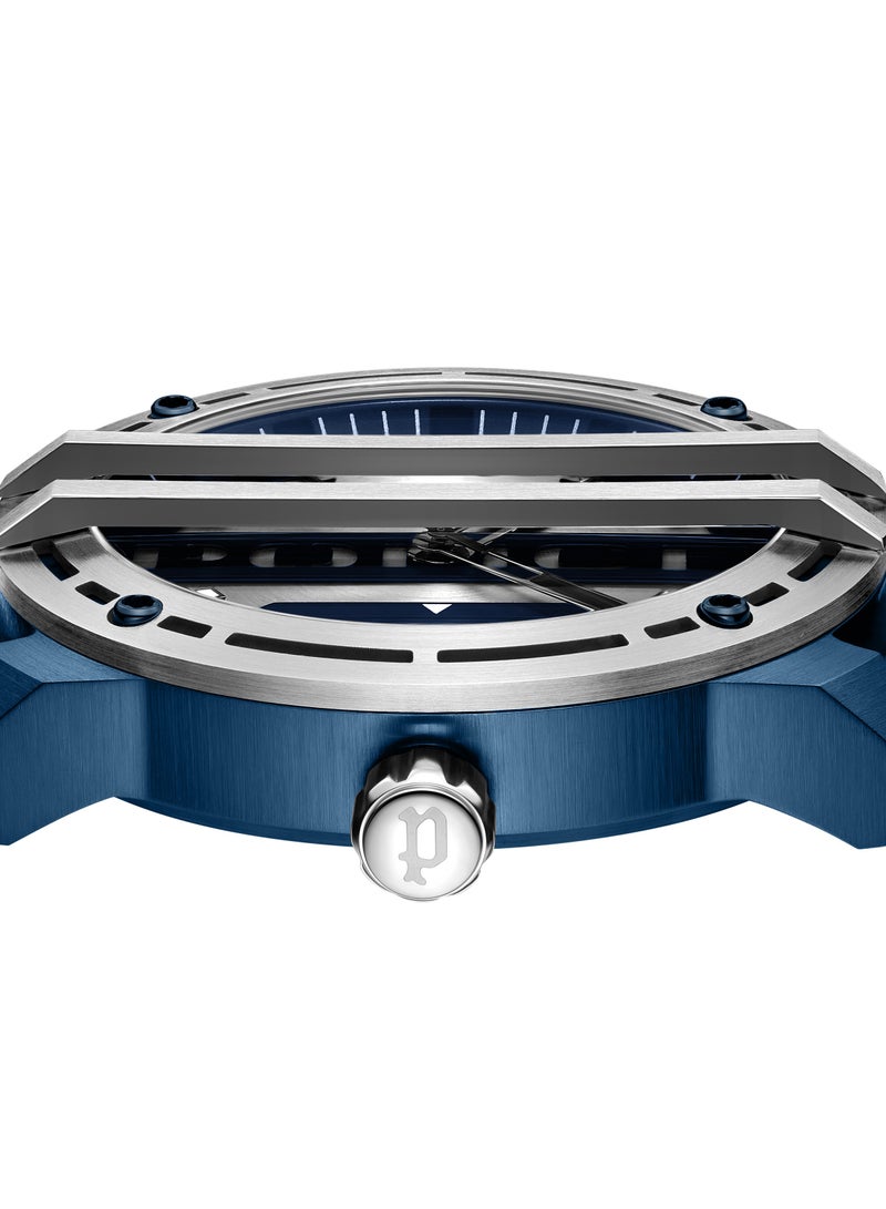 POLICE Men's Fast Lane Watch For Men With With Blue Leather Strap 46 Mm 5 Atm  - Image 3
