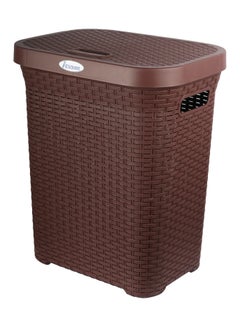 ESQUBE Esqube Laundry Basket with Lid 50L Capacity Brown  - Image 1
