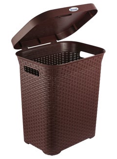ESQUBE Esqube Laundry Basket with Lid 50L Capacity Brown  - Image 5
