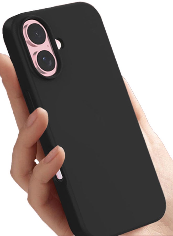 MARGOUN (for iPhone 16) Case, Slim Silicone Case, Full Covered Anti Scratch Shockproof Protective Cover Black - Image 2