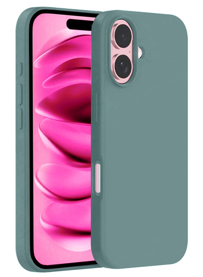 MARGOUN Silicone Case Cover for Apple iPhone 16, Liquid Gel Soft Ultra Slim Shockproof Back Case Cover Full Body Protection  - Cactus Green - Image 4