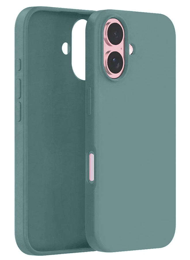 MARGOUN Silicone Case Cover for Apple iPhone 16, Liquid Gel Soft Ultra Slim Shockproof Back Case Cover Full Body Protection  - Cactus Green - Image 3