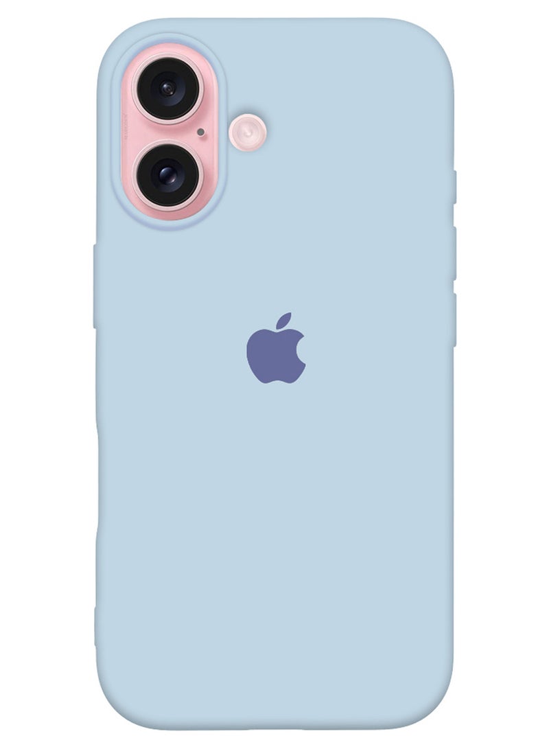 MARGOUN (for iPhone 16) Case, Slim Silicone Case, Full Covered Anti Scratch Shockproof Protective Cover Light Blue - Image 1