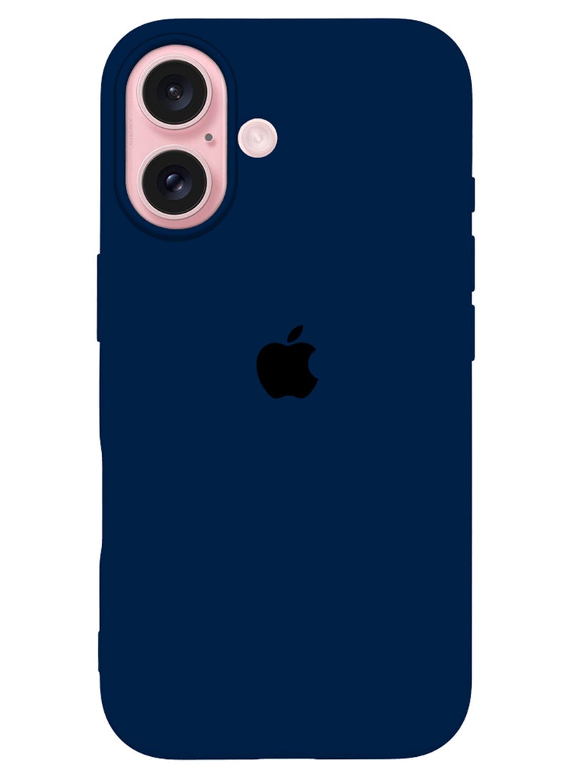 MARGOUN (for iPhone 16) 2 Pack Case and Screen Protector, Slim Silicone Case, Full Covered Anti Scratch Shockproof Protective Cover Dark Blue  - Image 2