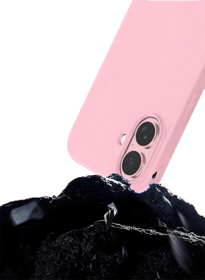 MARGOUN (for iPhone 16) Case, Slim Silicone Case, Full Covered Anti Scratch Shockproof Protective Cover Pink - Image 3