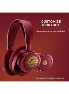ستيل سيريز Arctis Nova 7 Dragon Edition Gaming Headset - 40mm Neodymium Drivers, 38 Hours Battery Life, 2.4GHz Quantum 2.0 Wireless + Bluetooth, 360° Spatial Audio, ClearCast Gen 2 Noise Cancelling Mic, ChatMix Dial (PC), USB-C Fast Charging, Retractable Boom Mic, Multi-Platform Compatibility (PC, PS5, PS4, Switch, Steam Deck, Mobile, Oculus Quest 2) | 61557  - Image 3