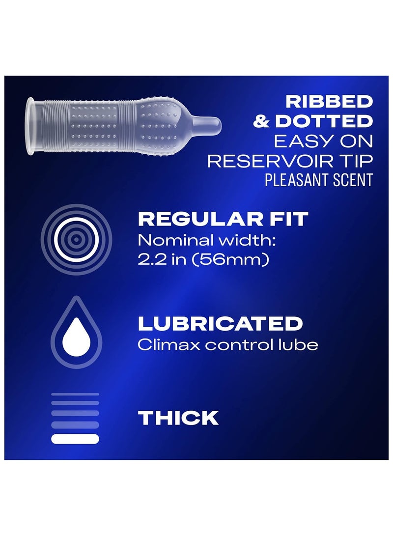 Durex Performax Intense Natural Rubber Latex Ultra Fine Ribbed Condoms Regular Fit 48 Count 2 Pack - Image 3