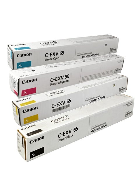 CEXV-65 4-Color Toner Cartridge Set For IRC 3326i Black,Cyan,Magenta,Yellow