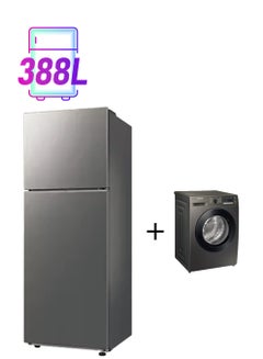 2 Piece Set Refrigerator And 9Kg Washing Machine RT50CG6404S9+WW90CGC04DABGU Silver