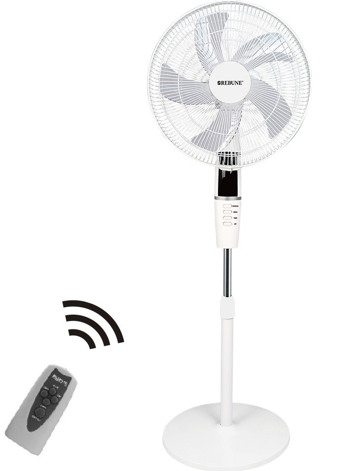 REBUNE 16-Inch Stand Fan 60 W RE-16-007 White 