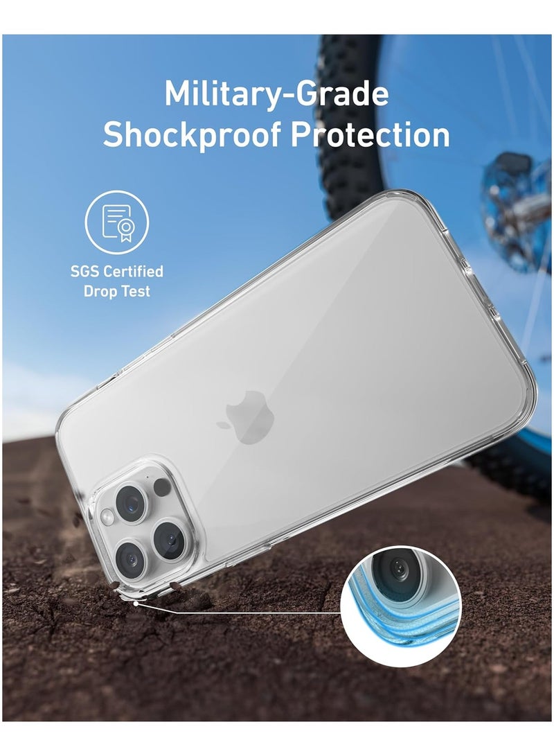 آنكر Clear Phone Case Cover for iPhone 15 Pro Max, Anti-Yellowing, Ultra-Slim and Durable Protective Cover, Compatible with Wireless Charging, iPhone 15 Pro Max Shockproof Clear Case Clear  - Image 3