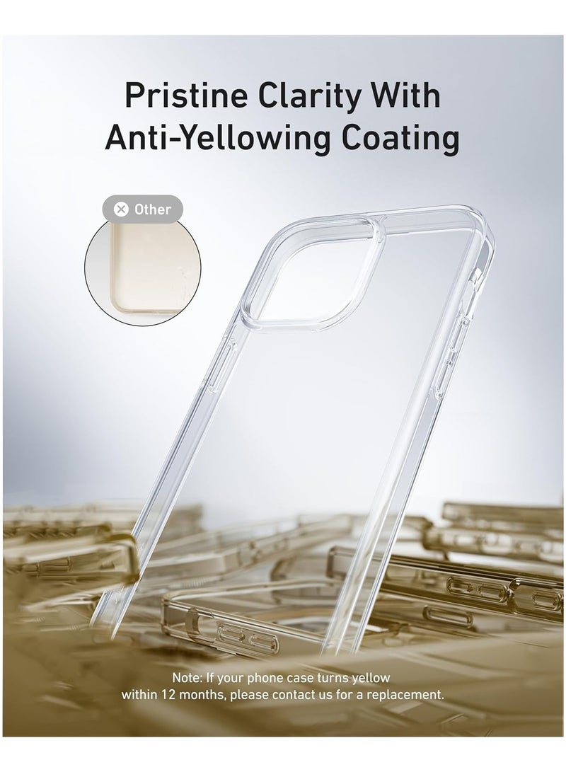 آنكر Clear Phone Case Cover for iPhone 15 Pro Max, Anti-Yellowing, Ultra-Slim and Durable Protective Cover, Compatible with Wireless Charging, iPhone 15 Pro Max Shockproof Clear Case Clear  - Image 2