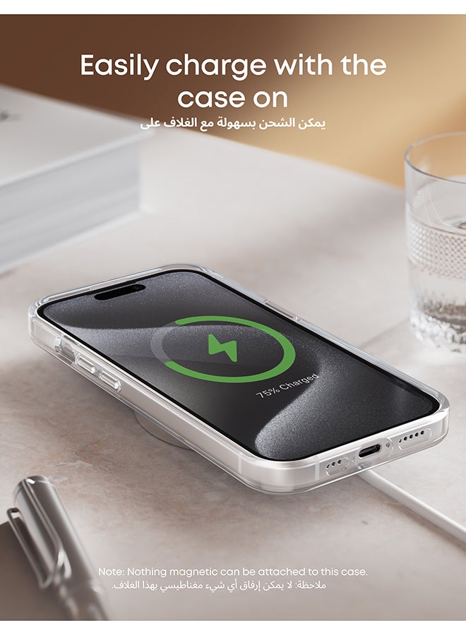 Clear Phone Case Cover for iPhone 15 Pro Max, Anti-Yellowing, Ultra-Slim and Durable Protective Cover, Compatible with Wireless Charging, iPhone 15 Pro Max Shockproof Clear Case Clear