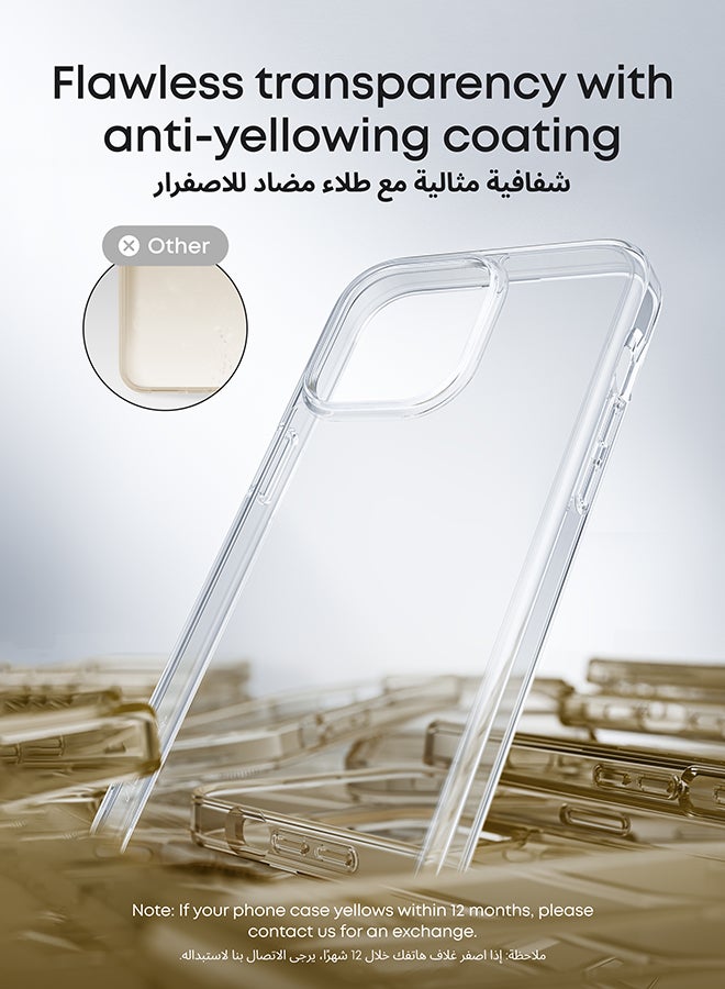 Clear Phone Case Cover for iPhone 15 Pro, Anti-Yellowing, Ultra-Slim and Durable Protective Cover, Compatible with Wireless Charging, iPhone 15 Pro Shockproof Clear Case Clear