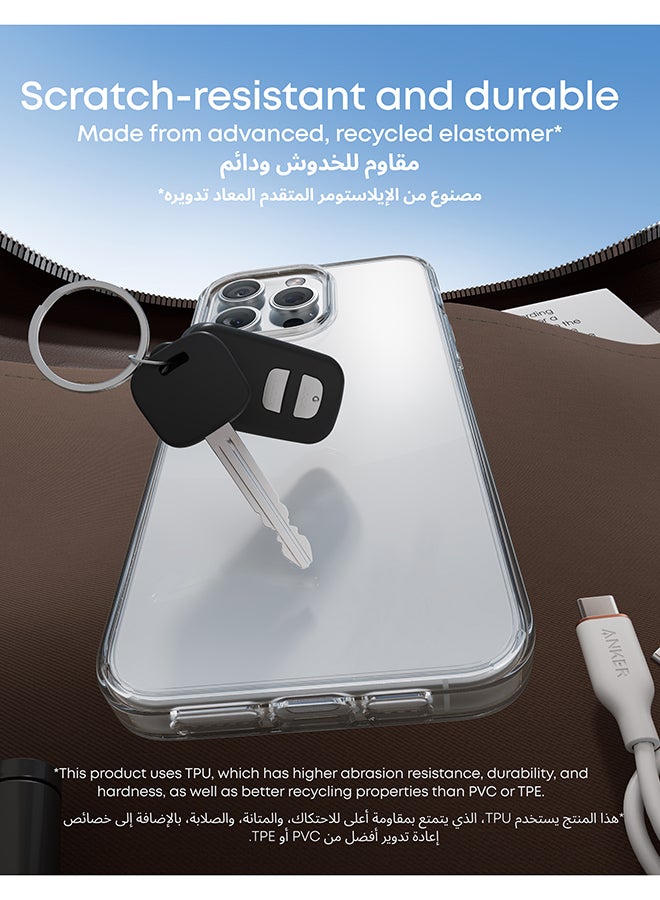 Clear Phone Case Cover for iPhone 15 Pro, Anti-Yellowing, Ultra-Slim and Durable Protective Cover, Compatible with Wireless Charging, iPhone 15 Pro Shockproof Clear Case Clear