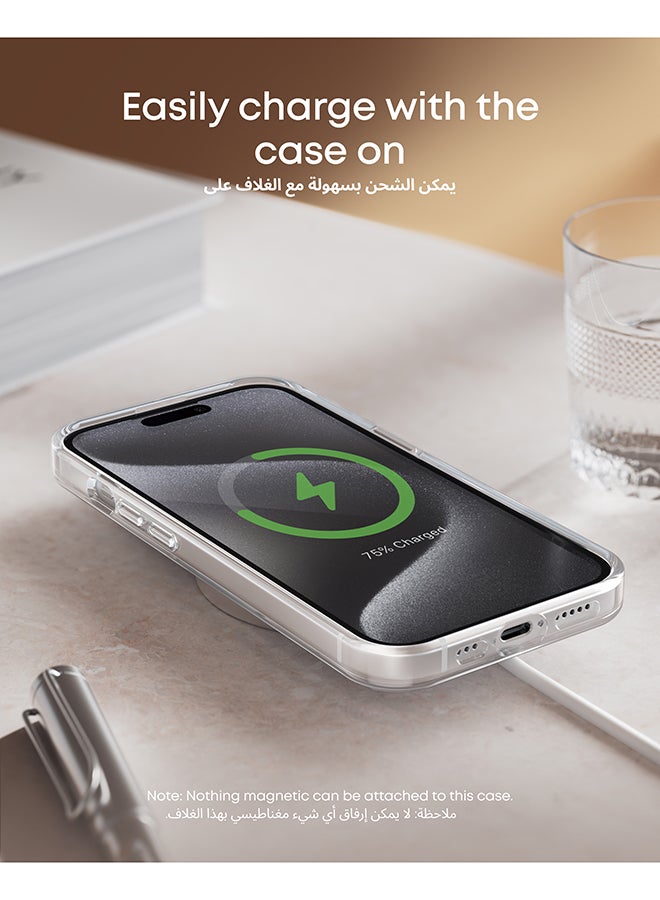 Clear Phone Case Cover for iPhone 15 Pro, Anti-Yellowing, Ultra-Slim and Durable Protective Cover, Compatible with Wireless Charging, iPhone 15 Pro Shockproof Clear Case Clear