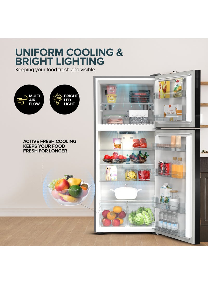 نيكاي 700L Gross & 466L Net Double Door No Frost Top Mount Refrigerator, Silent & Energy Efficient, Inverter Compressor Big Fridge, Frost-Free, Best for Home & Kitchen - 370 W NRF701FSSINV Grey  - Image 5