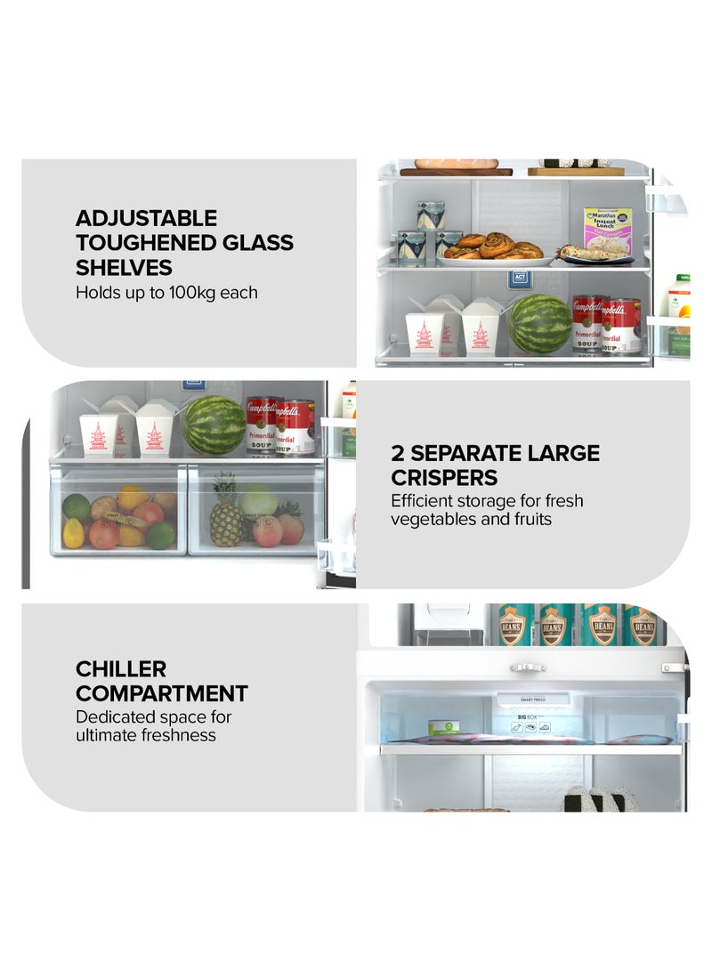 800L Gross & 580L Net Double Door No Frost Top Mount Refrigerator, Digital Display, Silent & Energy Efficient, Inverter Compressor Big Fridge, Frost-Free, Best for Home & Kitchen - 438 W NRF801FSSINV Statinless Steel Finish - pnsku/N70112542V/45/_/1730877431/503afb1e-e162-4518-8851-2b3fcfab0576