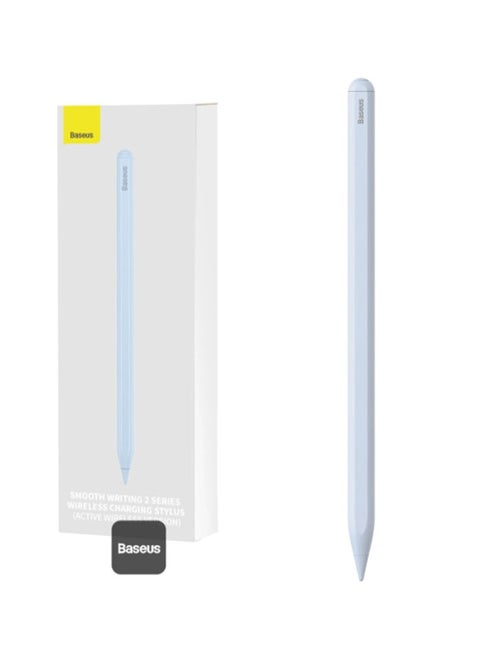 Smooth Writing 2 Series Wireless Charging Smart iPad Pencil With Stylus Tip (Active Wireless Version) - Blue