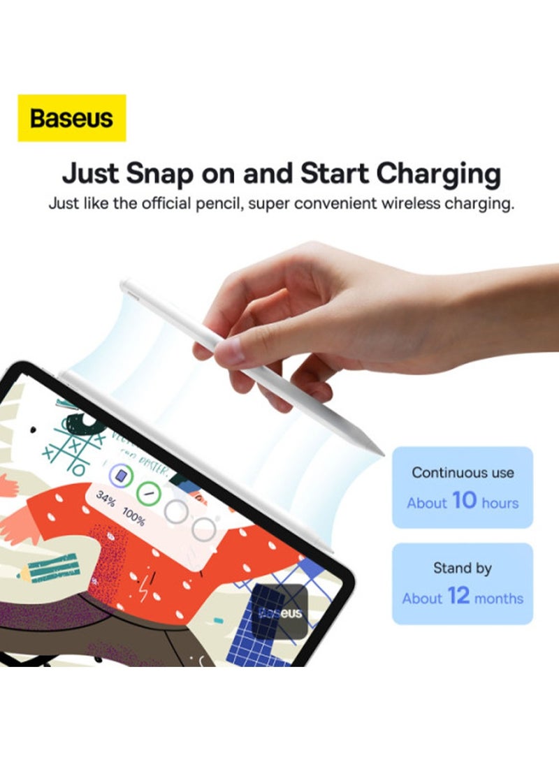 Baseus - Smooth Writing 2 Series Wireless Charging Smart iPad Pencil With Stylus Tip (Active Wireless Version) - Blue - Image 1