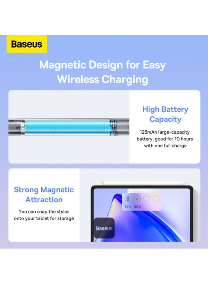 Baseus - Smooth Writing 2 Series Wireless Charging Smart iPad Pencil With Stylus Tip (Active Wireless Version) - Blue - Image 1