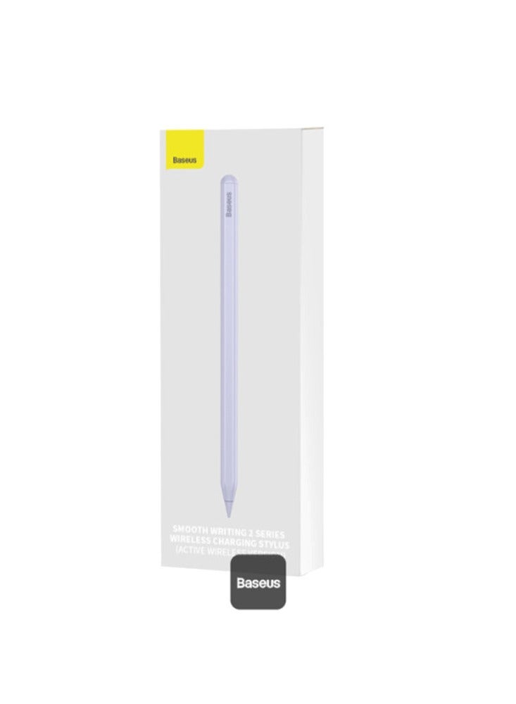 Smooth Writing 2 Series Wireless Charging Smart iPad Pencil With Stylus Tip (Active Wireless Version) - Purple