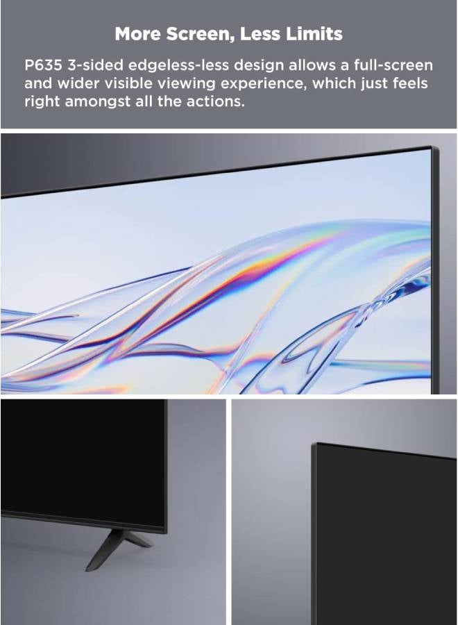 تي سي إل 58 Inch 4K UHD Smart Google TV, HDR 10, Dolby Audio, Dynamic Color Enhancement, Edgeless Design – (2024 Model) 58P635 Black - Image 5