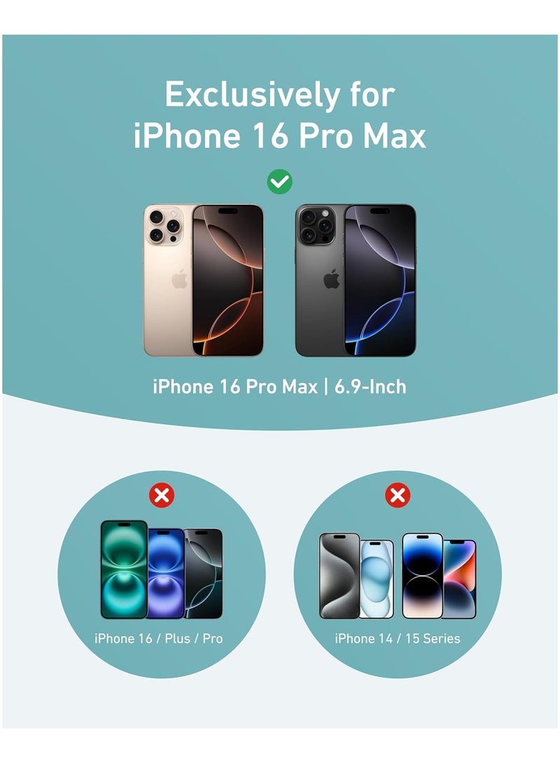 Anker - Ultra Magnetic for iPhone 16 Pro Max Case with Sturdy 360° Ring Stand, Military-Grade Shockproof iPhone 16 Pro Max Kickstand Compatible with MagSafe Clear - Image 1